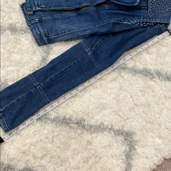 Guess Studded Dark Blue Denim Jacket - Picture 3 of 7
